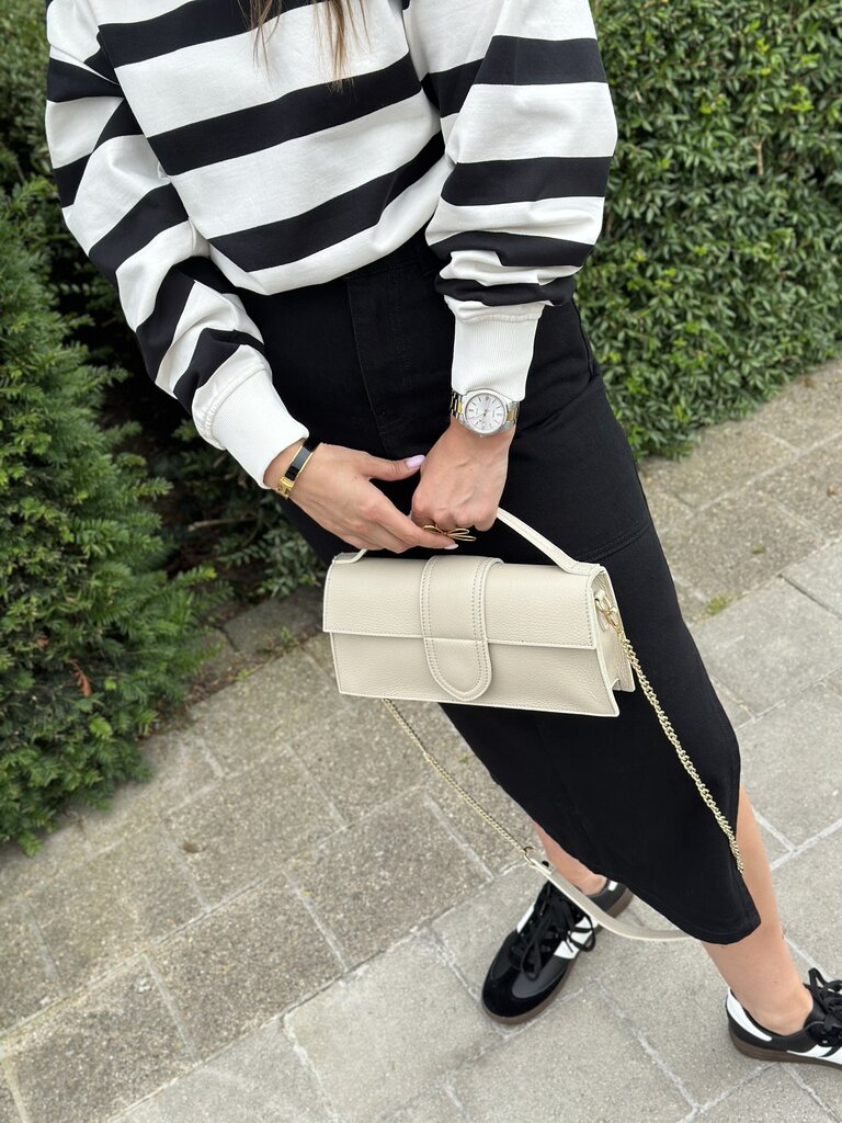 Ella striped sweater black