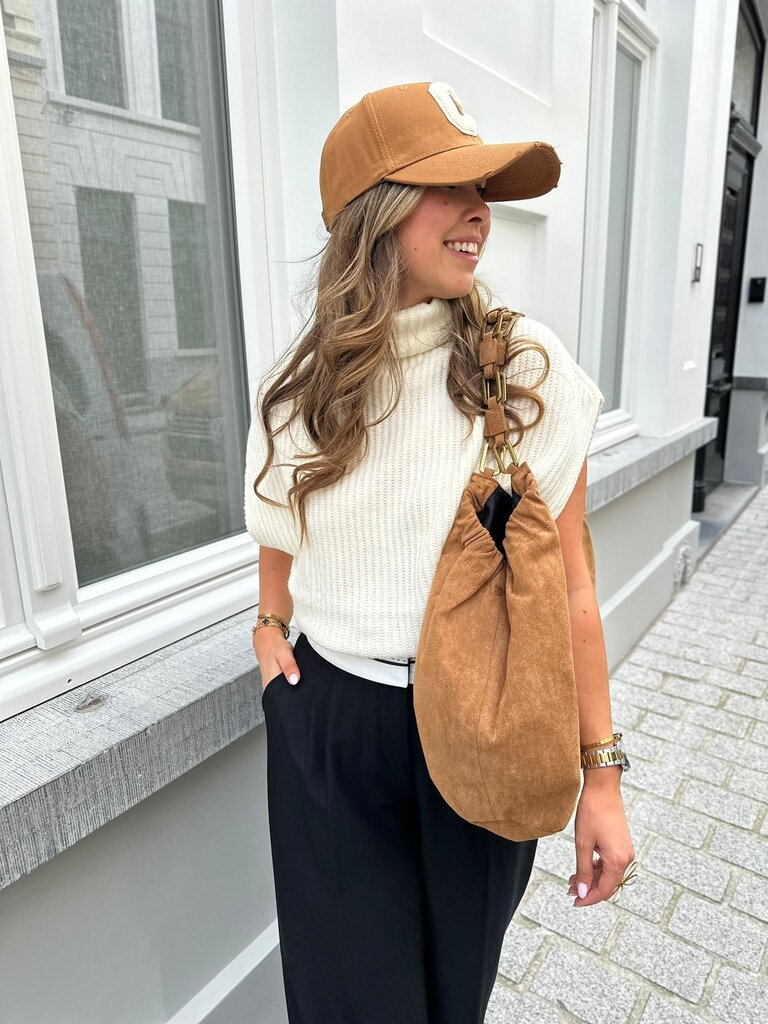 Milly bag suede camel