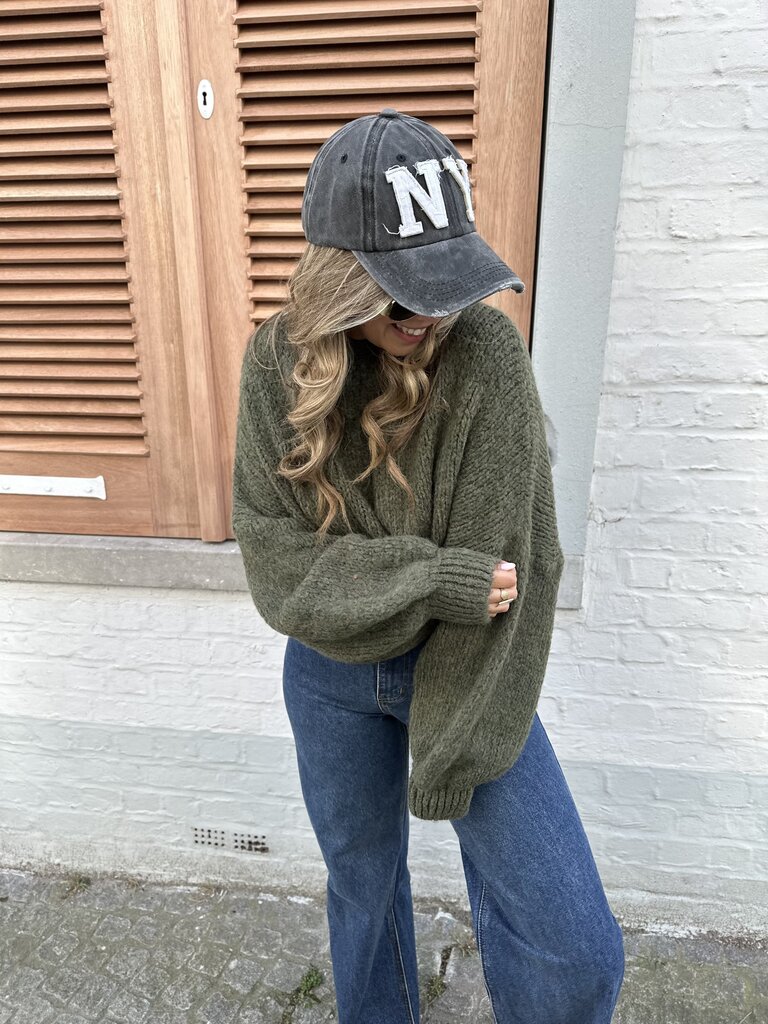 Amy sweater dark khaki