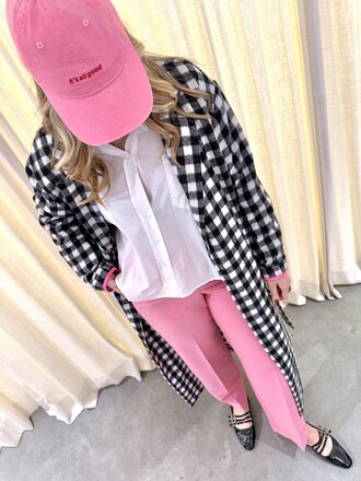 Cato vichy coat black/white