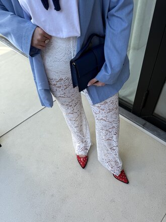 Sofia lace pantalon white