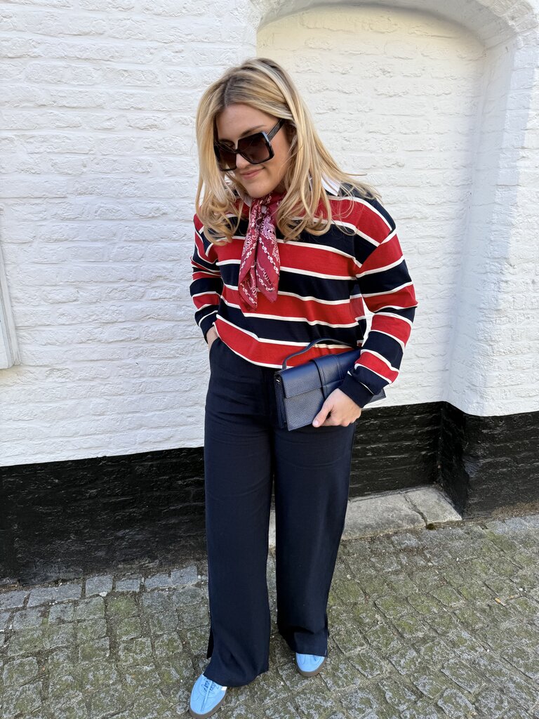 Ralphie striped polo red/blue