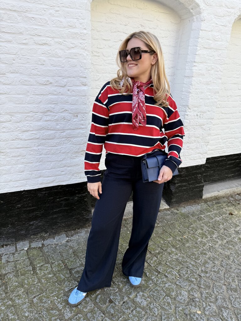Ralphie striped polo red/blue