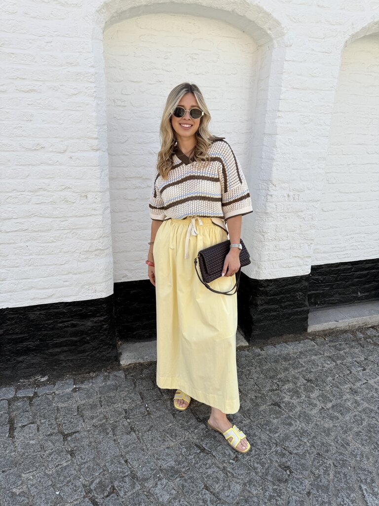 Colette polo yellow/brown