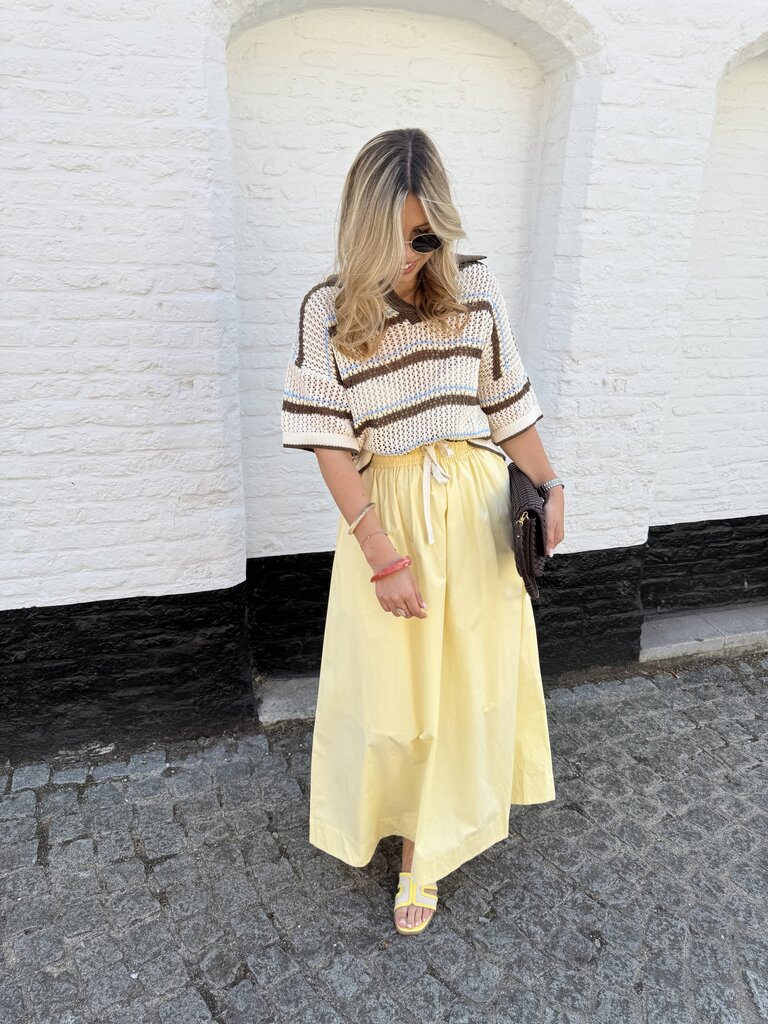 Colette polo yellow/brown