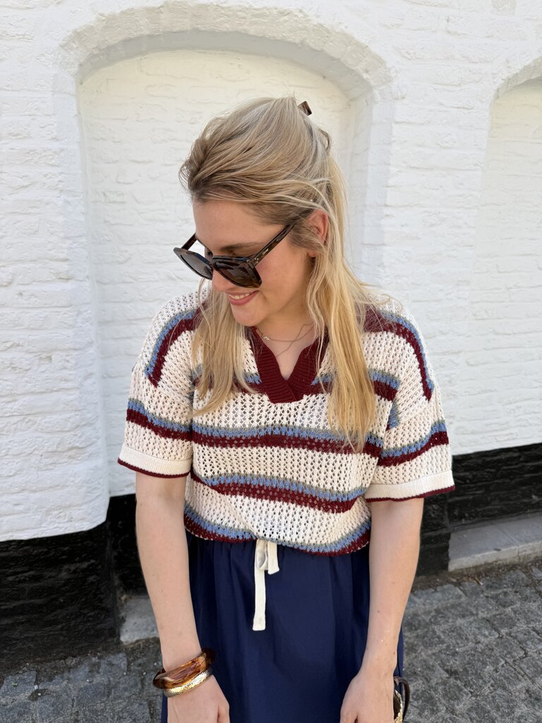 Colette polo bordeaux