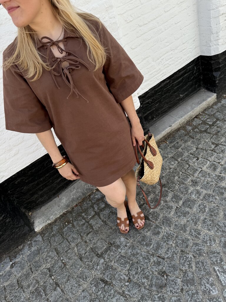 Quinn dress brown