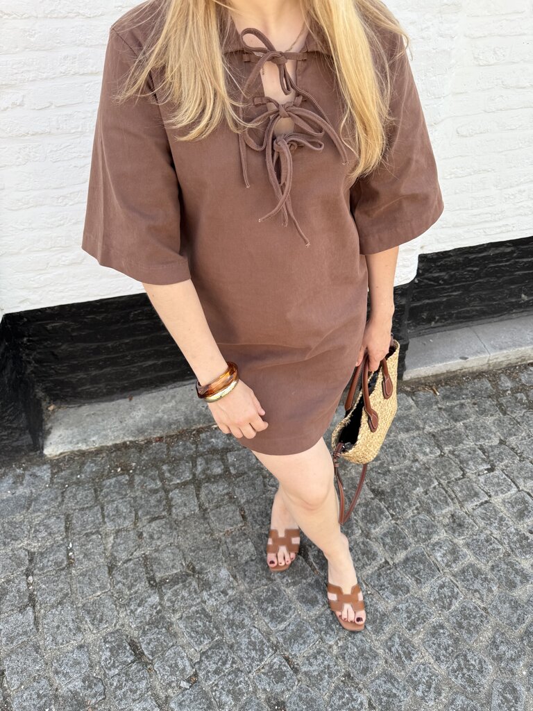 Quinn dress brown