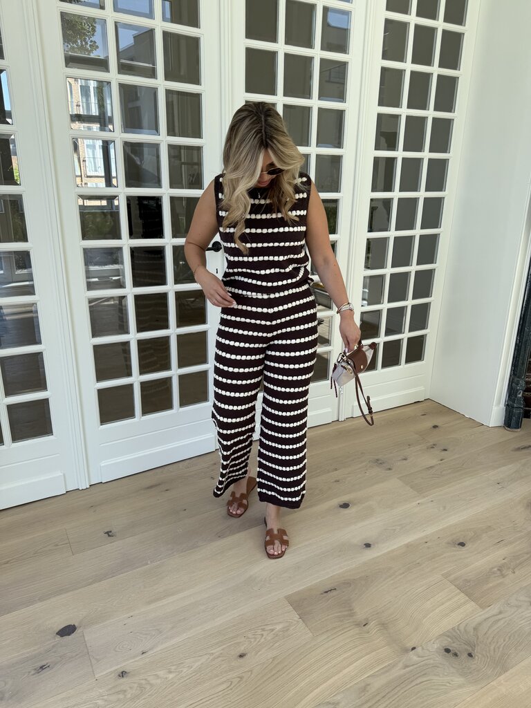 Olivia set brown/ecru