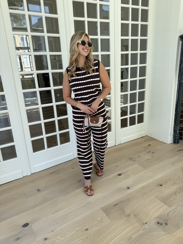 Olivia set brown/ecru