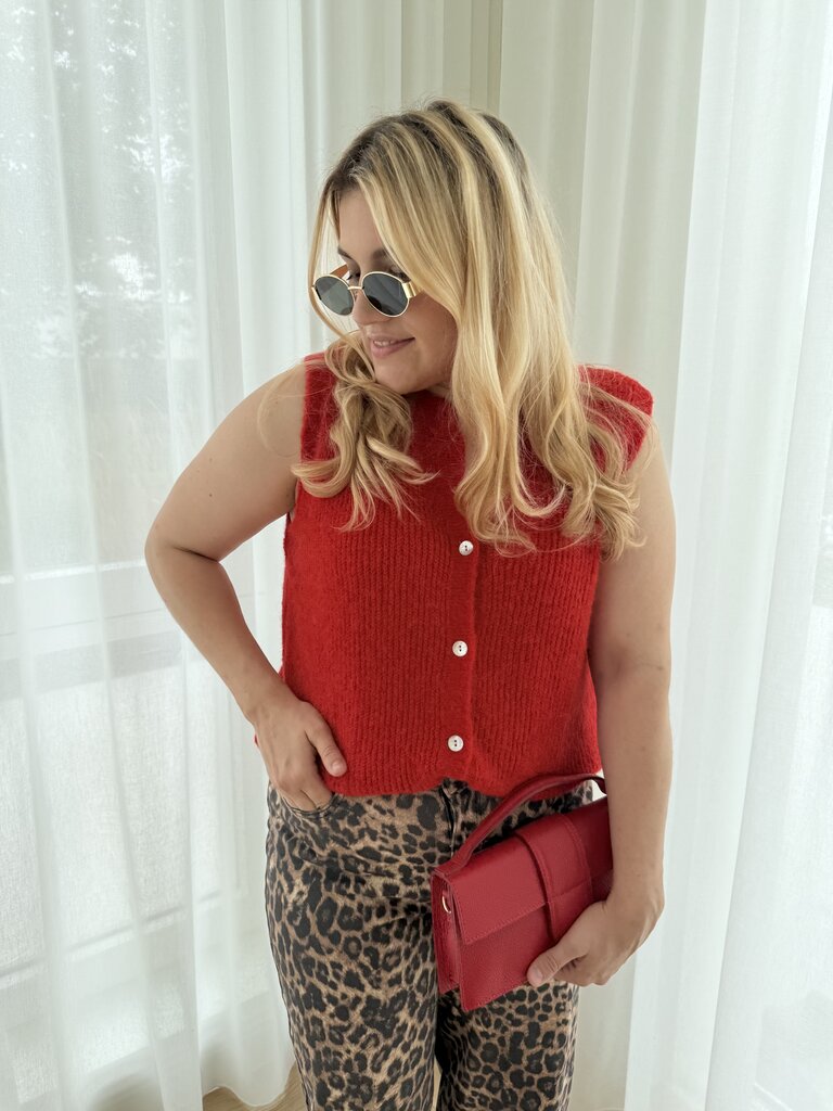 Anaïs gilet red