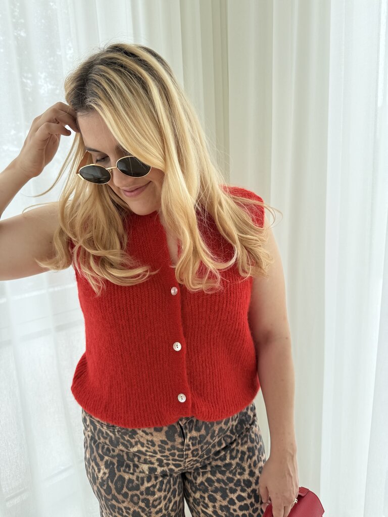 Anaïs gilet red