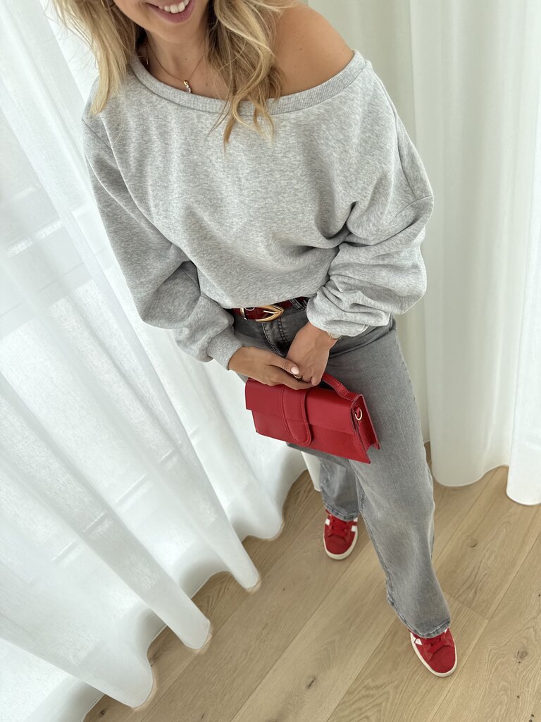 Rhina off shoulder sweat grey