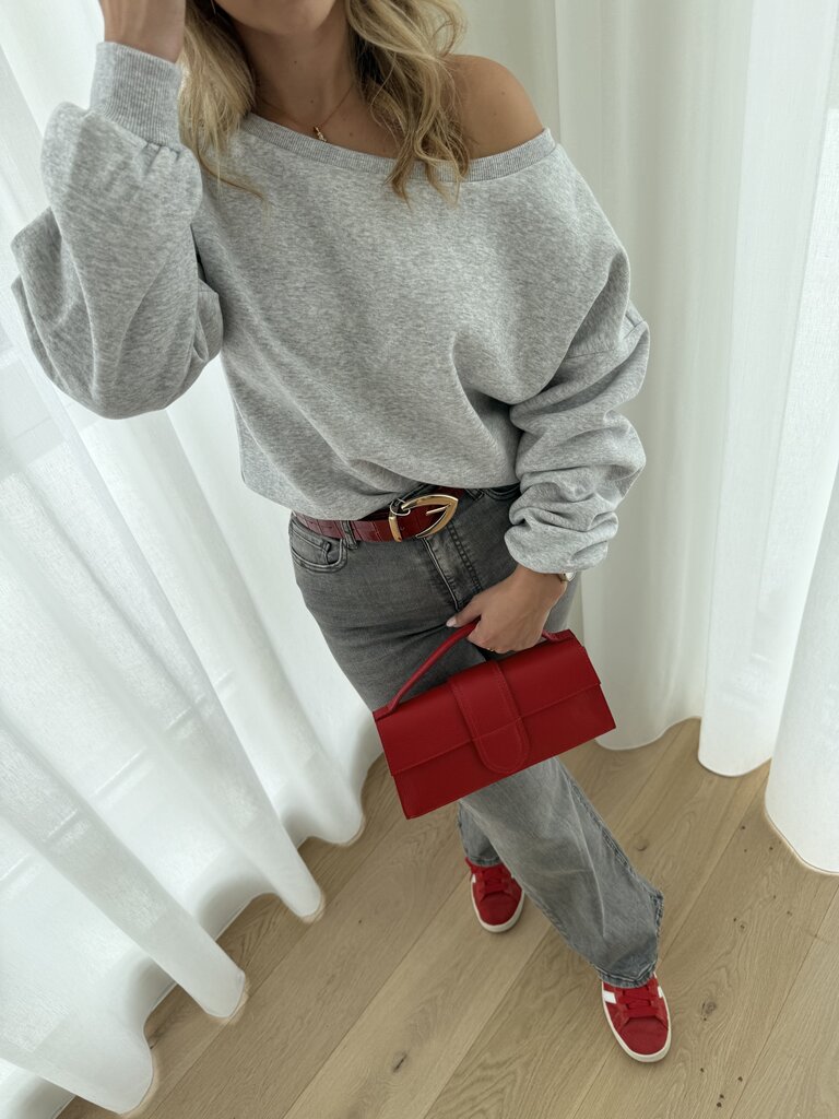 Rhina off shoulder sweat grey
