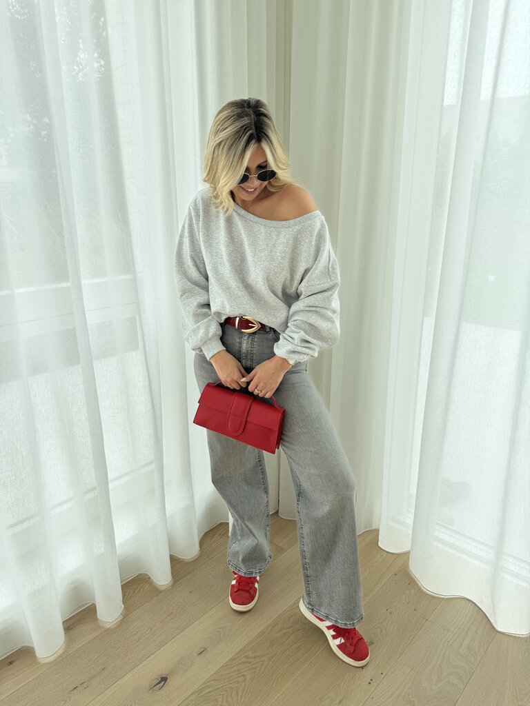 Rhina off shoulder sweat grey
