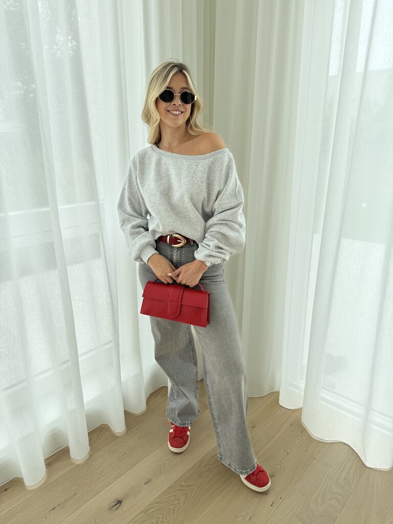 Rhina off shoulder sweat grey