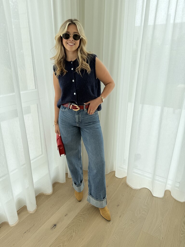 Tokyo wide fold up jeans