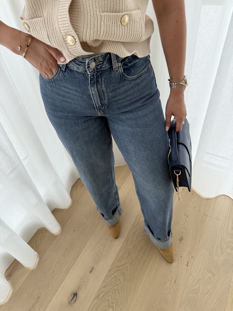 Tokyo wide fold up jeans