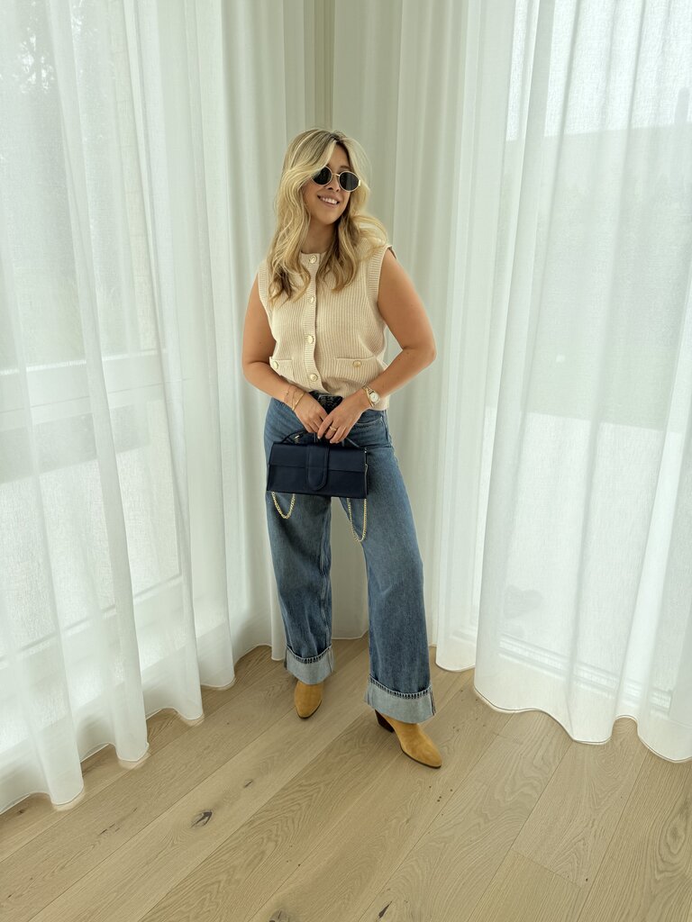 Tokyo wide fold up jeans