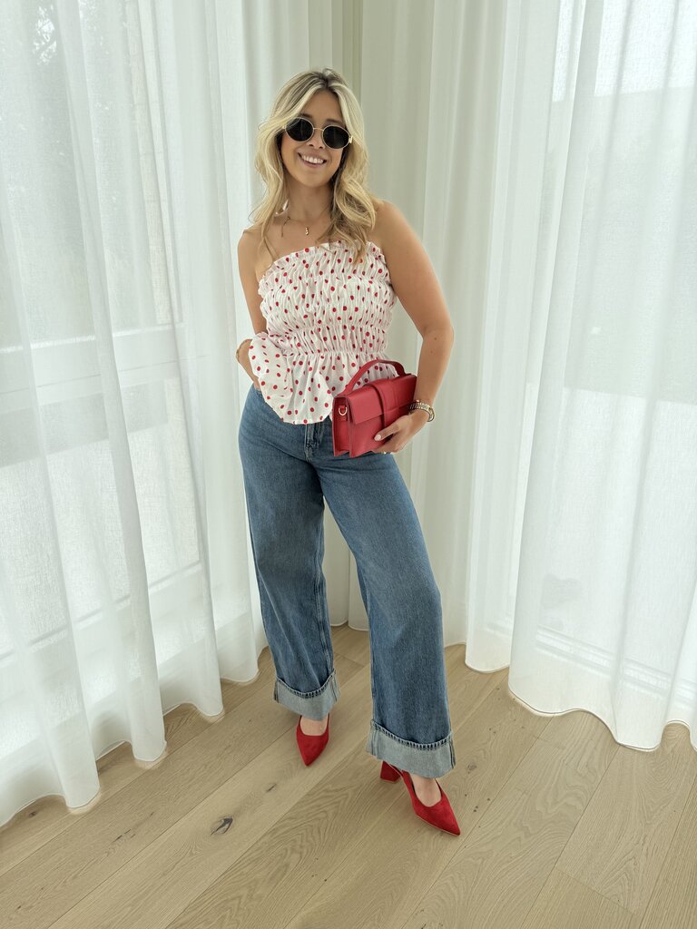 Tokyo wide fold up jeans