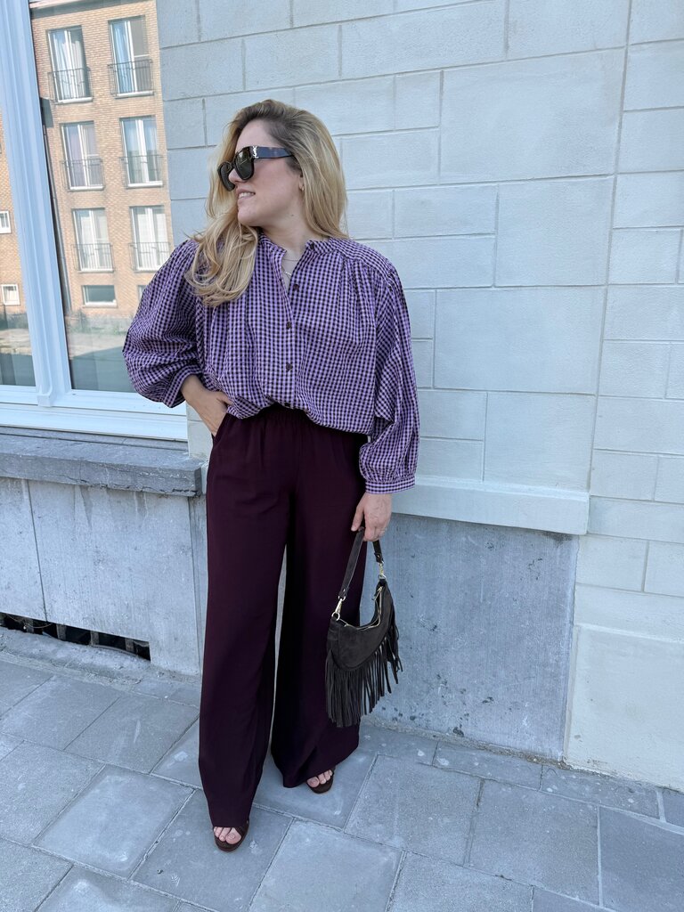 Meike pantalon wine red