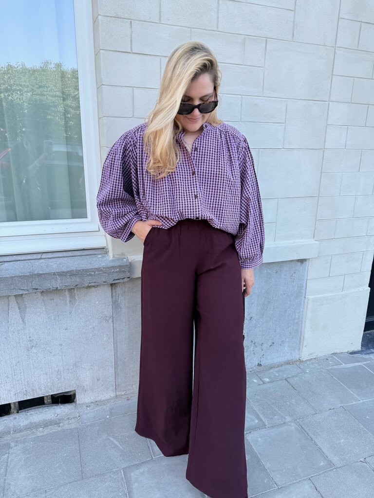Meike pantalon wine red