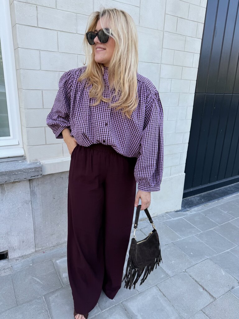 Meike pantalon wine red