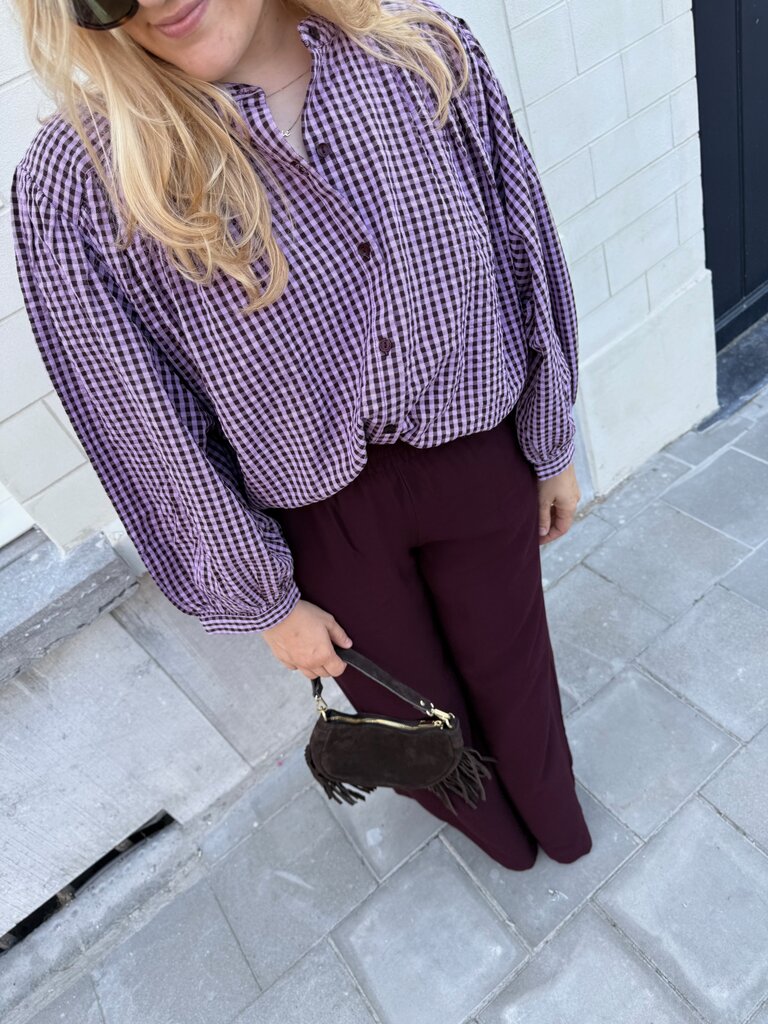 Meike pantalon wine red