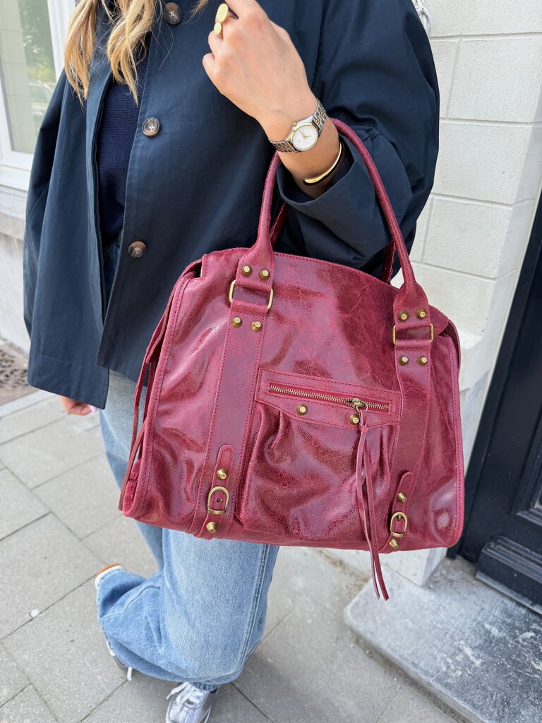 Cleo bag burgundy large