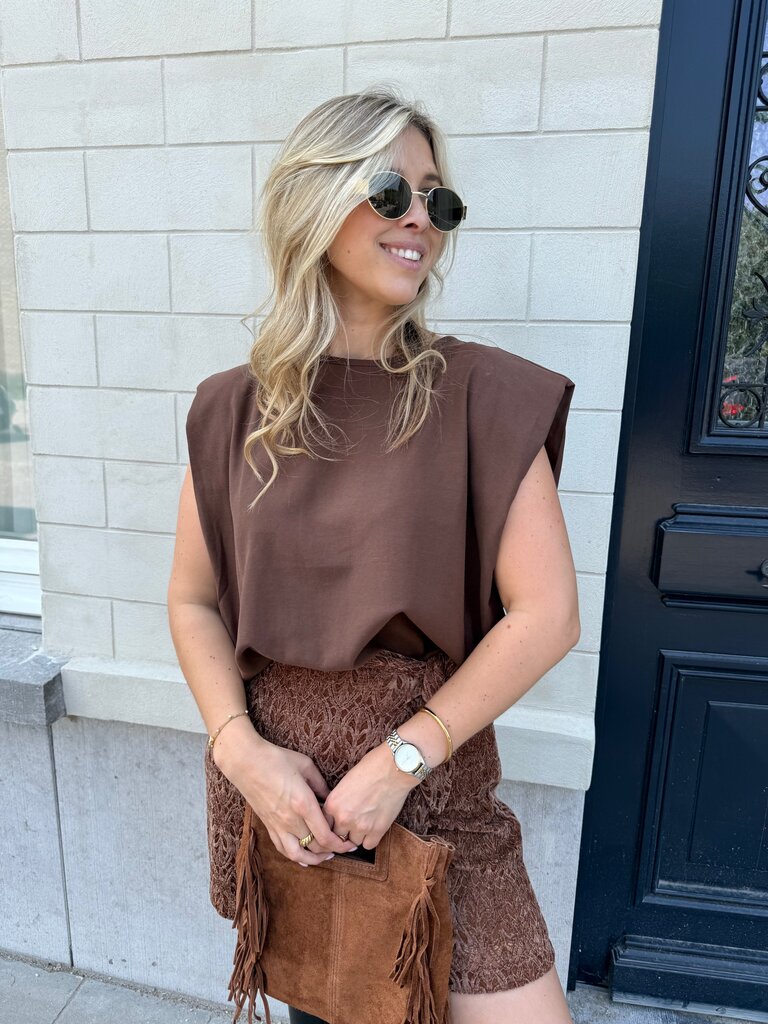 Irene top brown