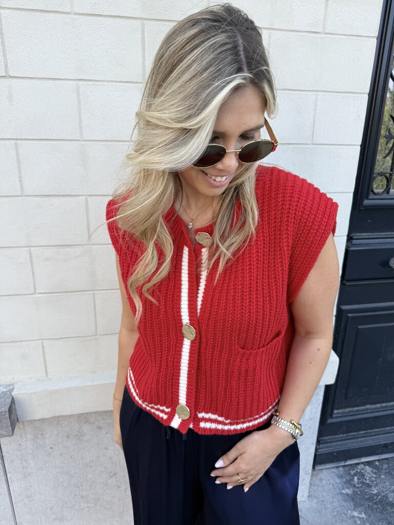 Victoria gilet red