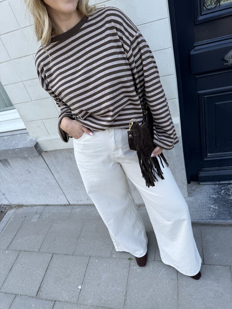 Lisa striped shirt brown