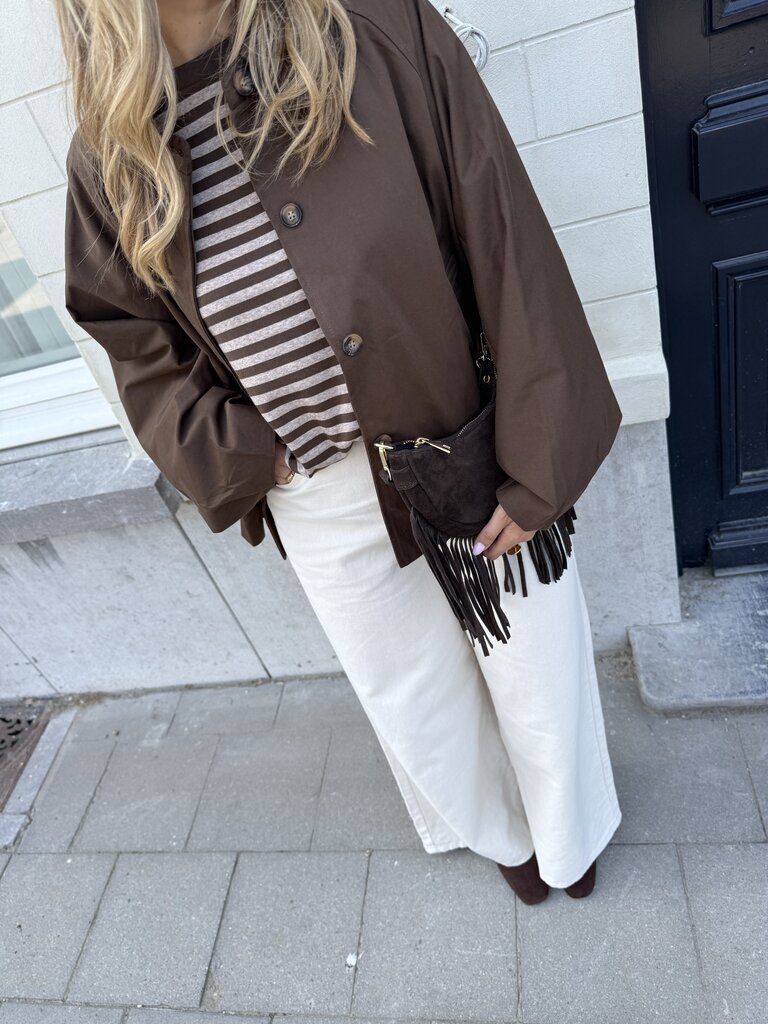 Lisa striped shirt brown