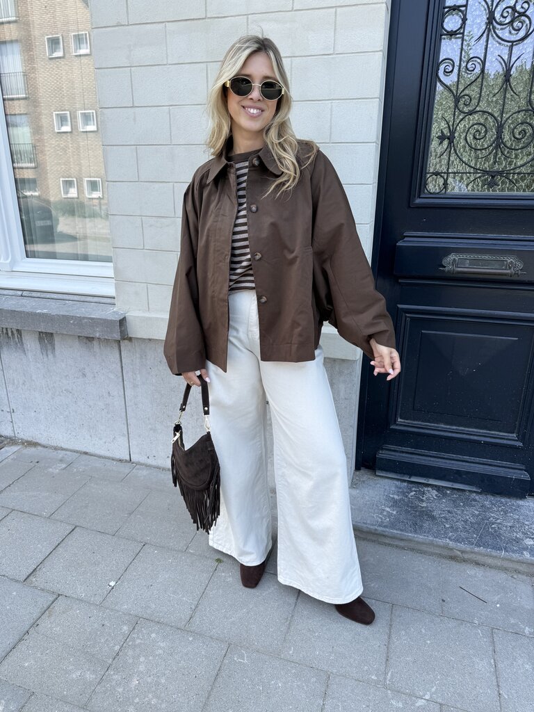 Lisa striped shirt brown