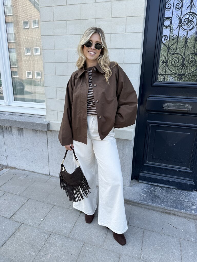 Lisa striped shirt brown