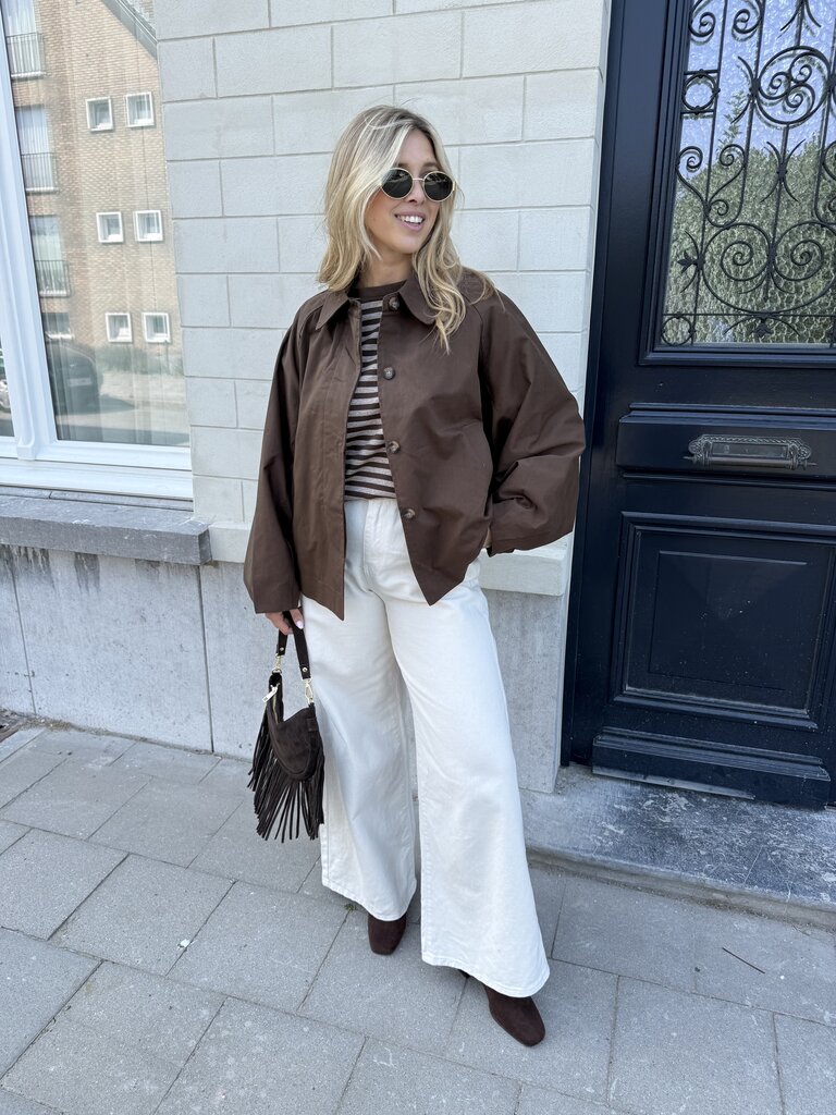 Lisa striped shirt brown