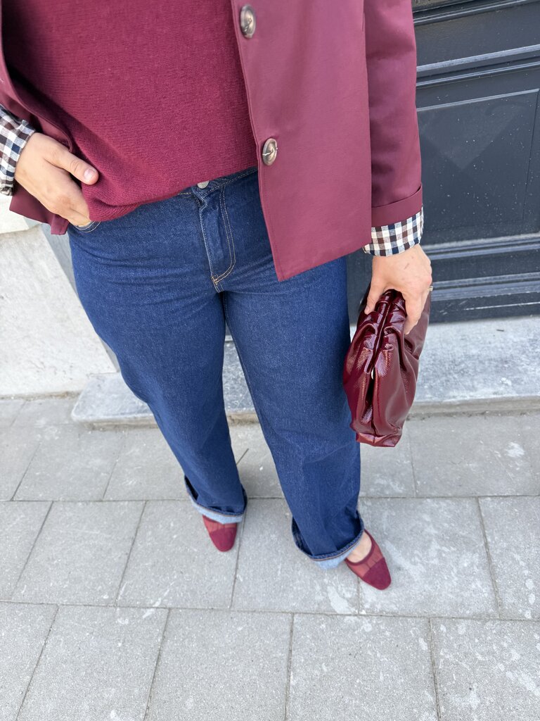 Tokyo wide dark blue jeans