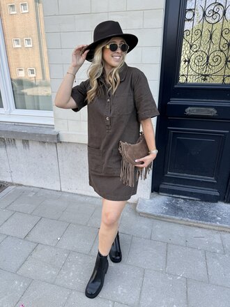 Olivia jeans dress  vintage brown