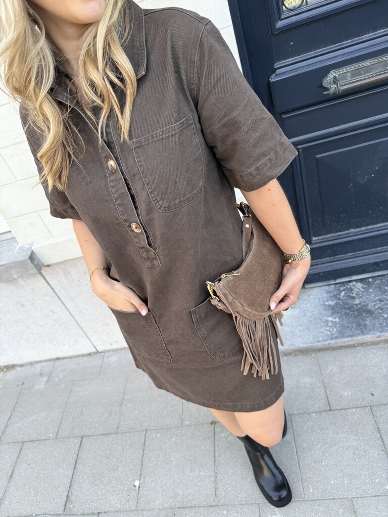 Olivia jeans dress  vintage brown