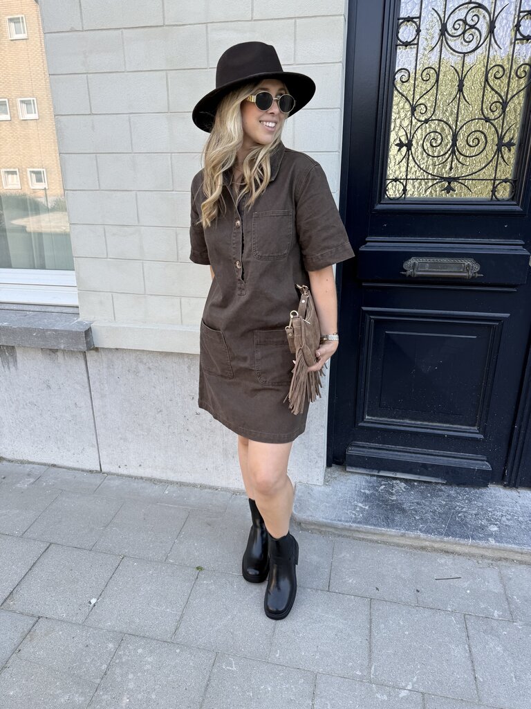 Olivia jeans dress  vintage brown