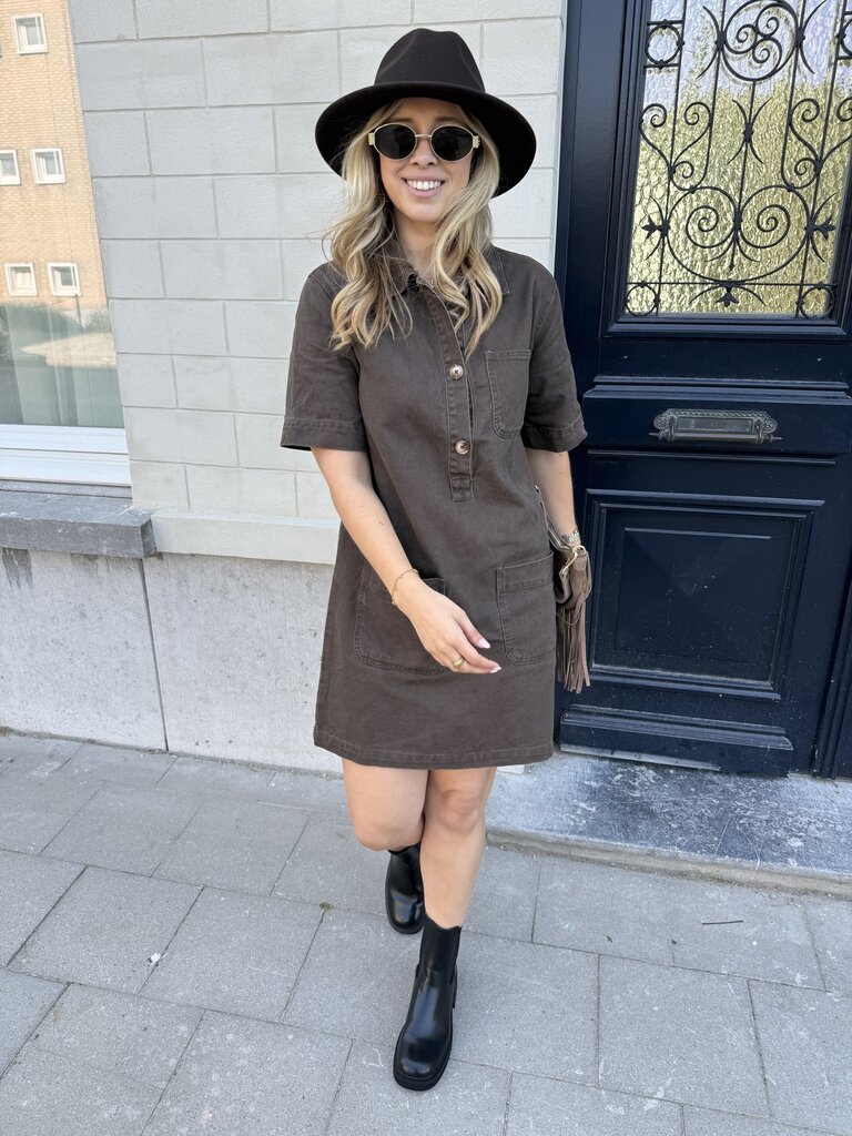 Olivia jeans dress  vintage brown