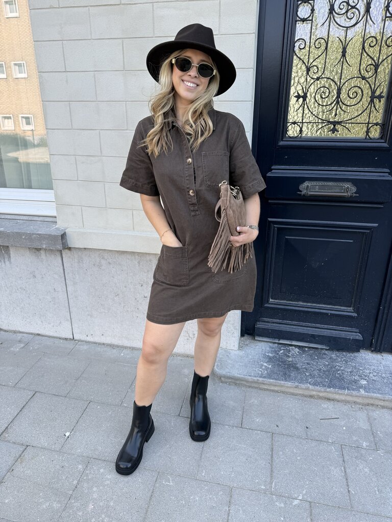 Olivia jeans dress  vintage brown