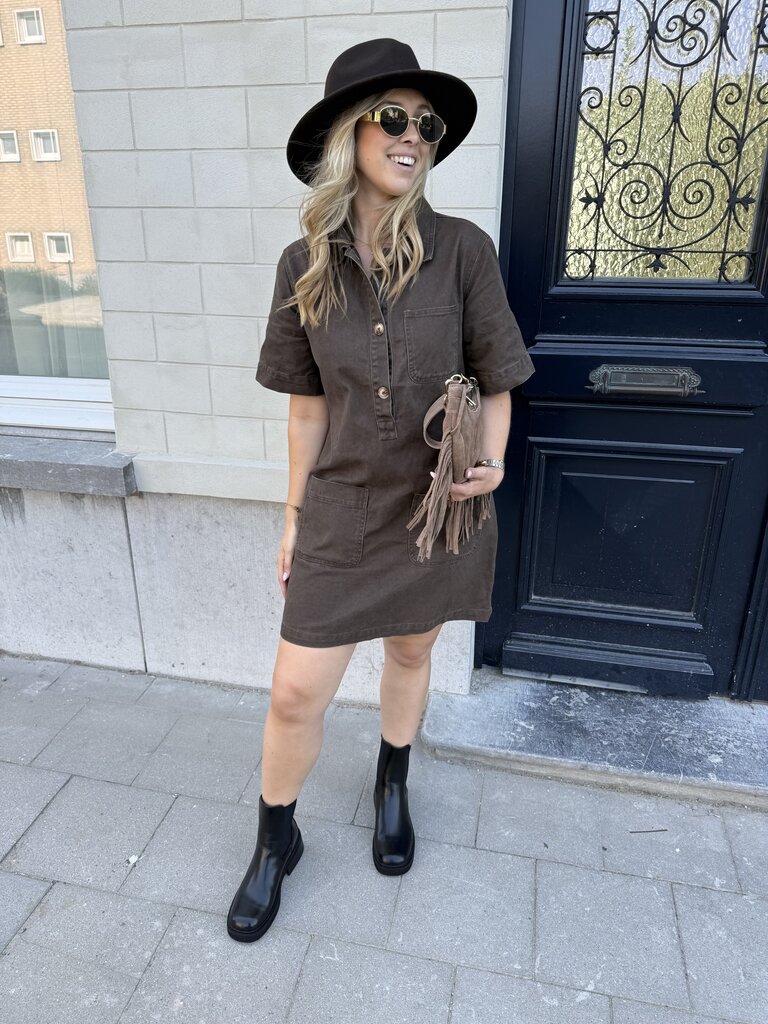 Olivia jeans dress  vintage brown
