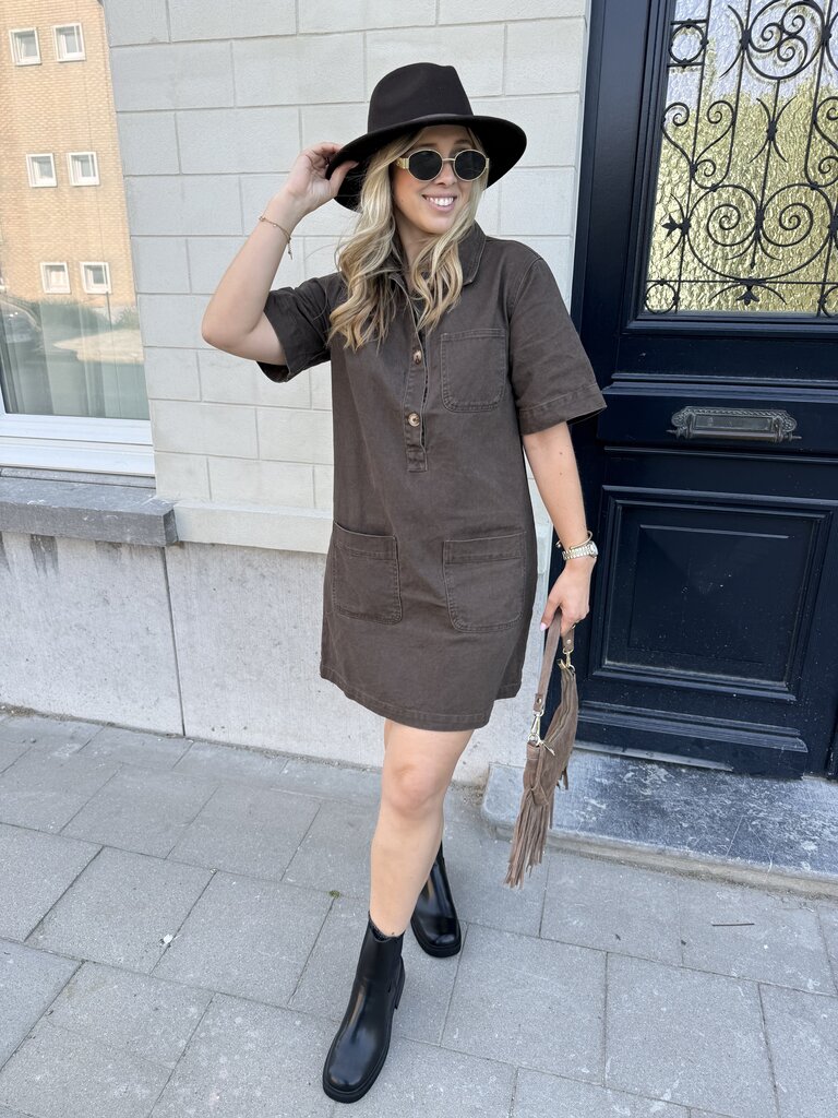 Olivia jeans dress  vintage brown