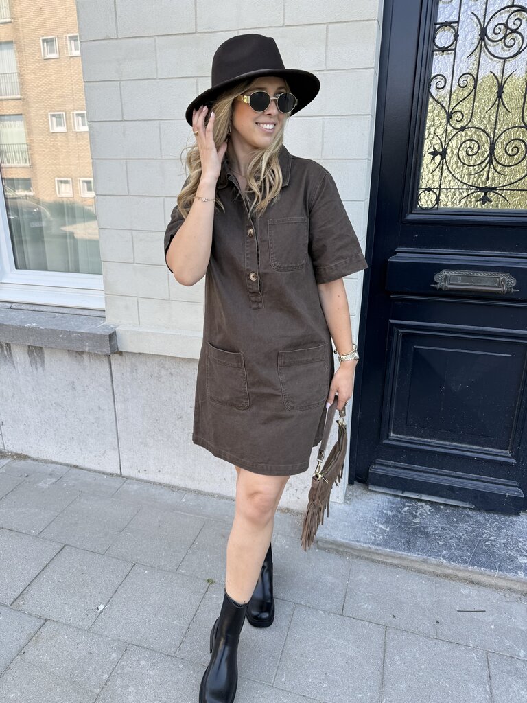 Olivia jeans dress  vintage brown