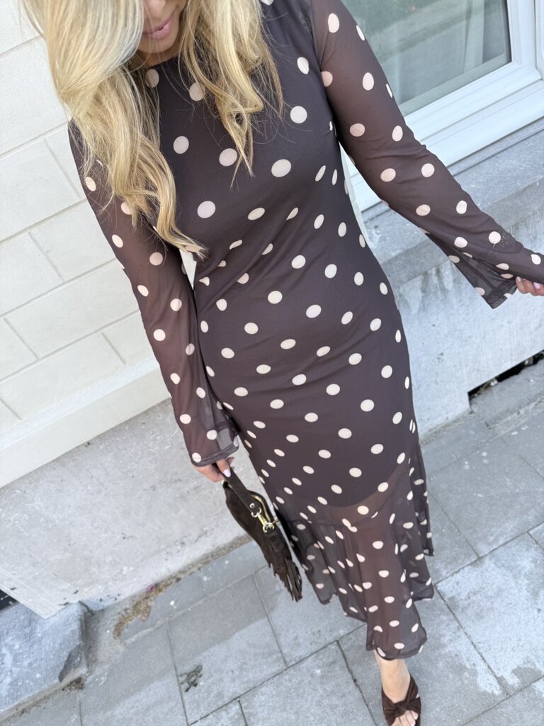 Dottie long dress brown