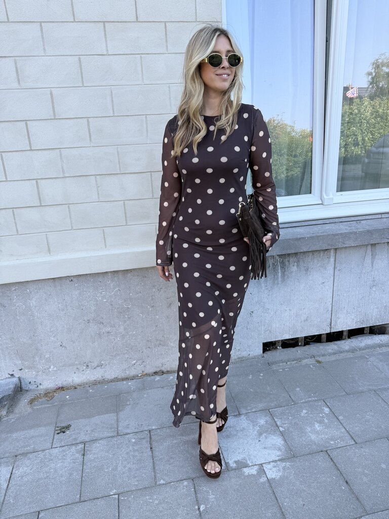Dottie long dress brown
