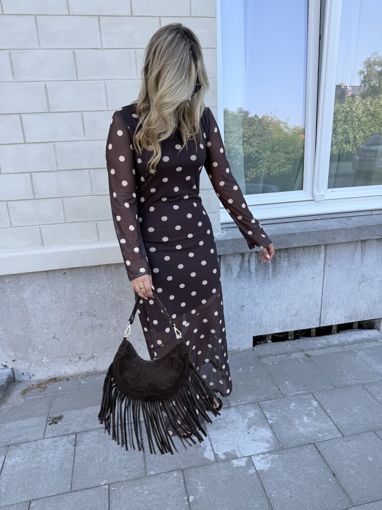 Dottie long dress brown