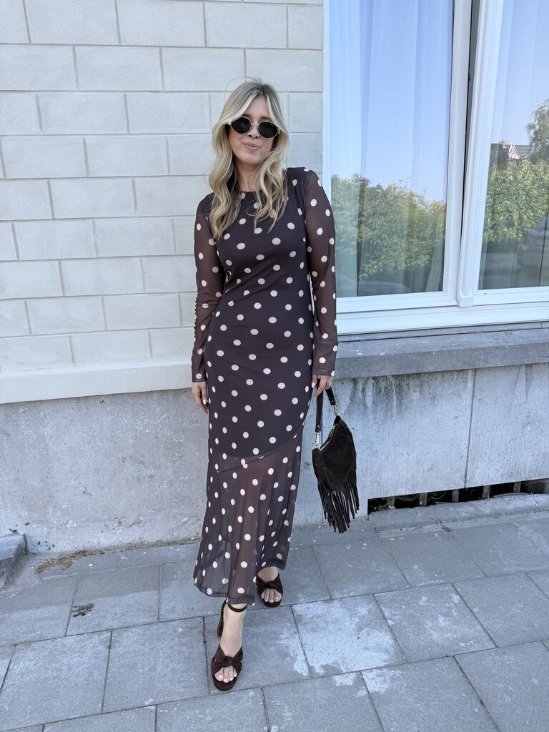 Dottie long dress brown