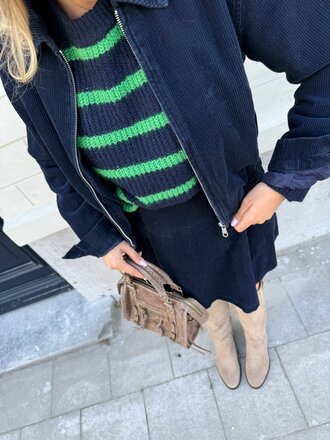 Pippa cord bomber navy